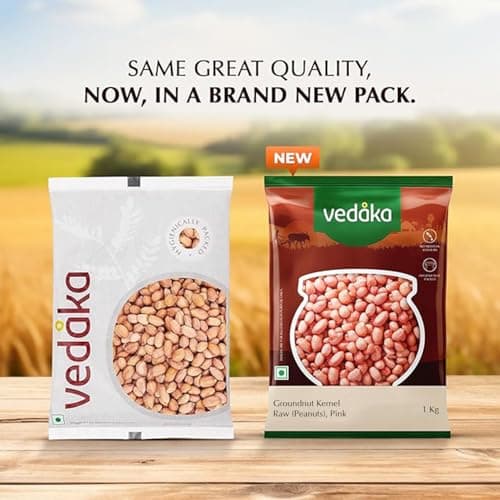 Amazon Brand - Vedaka Raw Peanuts, Pink, 1kg 2