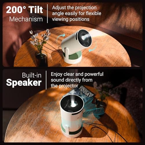Zebronics Rechargeable Smart Projector, 4K Support, Built-in Battery Upto 3hr, 4000 Lumens, 381cm Screen, Dual Band Wi-Fi, 720p Playback, Bt v5.4, App Support, Built-in Speaker (Pixa Play 76B) 5