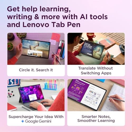 Lenovo Idea Tab Plus with Pen |Wifi + 5G|12.1" 2.5K Display, 800nits Peak Brightness|12GB RAM + 256GB ROM (Expandable upto 2TB)|MediaTek Dimensity 6400| 10200mAh|4 Speakers with Dolby Atmos| Luna Grey 3