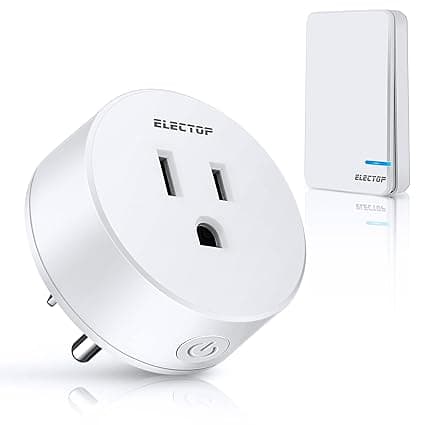 Remote Control Socket Electop Wireless Socket Power Switch Wireless Long Range Electric Switch Plug On/Off for Lights Fans Christmas Lights Home Appliances Programmable