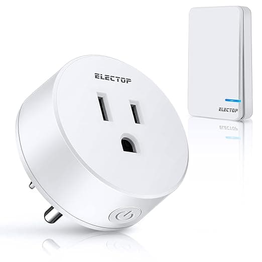 Remote Control Socket Electop Wireless Socket Power Switch Wireless Long Range Electric Switch Plug On/Off for Lights Fans Christmas Lights Home Appliances Programmable