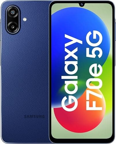Samsung Galaxy F70e 5G (Spotlight Blue, 128 GB) (6 GB RAM) | 6000 mAh Battery | Dimensity 6300 | Octa Core Processor | 6.74" PLS LCD Display | 2