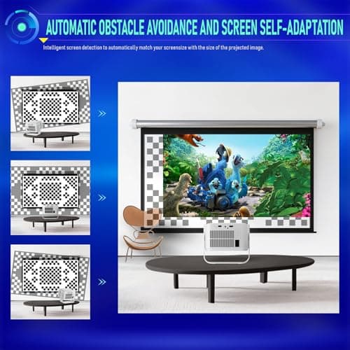 HY350Max Smart Mini Projector with Android 14, Native 1080P Full HD, 4K Supported, Auto Focus & Auto Keystone, WiFi 6 & BT 5.4, Portable LED Projector for Home Theater, Movies & Outdoor Use (HY350MAX) 4