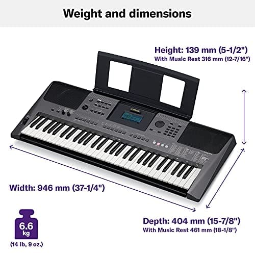 Yamaha PSR-I500 Portable Keyboard – 61 Keys, Indian & Western Tones, Built-in Rhythms, Songs & Lesson Function, Includes Power Adapter, Ideal for Learning & Performance 6