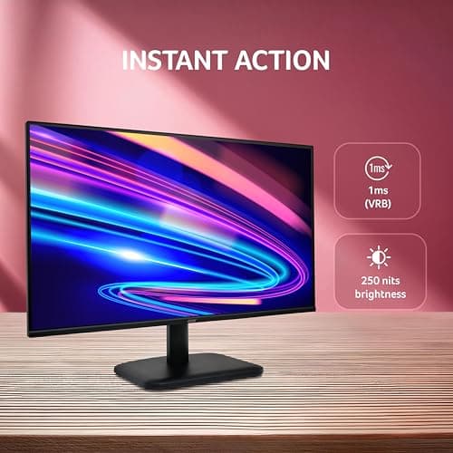 acer EK240Y P6 P6 23.8 Inch IPS Full HD Backlit LED Monitor I 144Hz Refresh Rate, 1MS VRB Response Time, AMD FreeSync I 1 x VGA 1 x HDMI with Inbox HDMI Cable I Zero Frame Design I Eye Care I Black 5