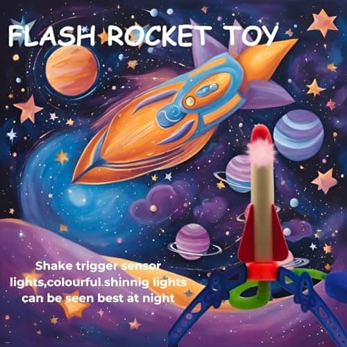 TOYRENTTO Rocket Toy for Children, Outdoor Toy from 3-12 Years Boys, Multicolour 3