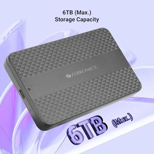 Zebronics 2.5" SSD/HDD Enclosure, Max. 6TB Storage, Upto 5Gbps Transfer Speed, Tool-Free Slide Design, Type-C 3.1 Gen 1 Connector, Windows, Mac, Linux Support (CSH501) 4