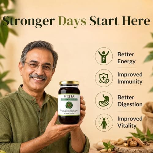 Veda Premium Chyawanprash - Jaggery Based Sugar Free Chyawanprash | 475 Gms | Enriched with Almonds & Saffron 5