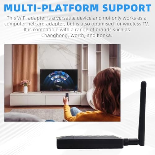 USB WiFi Adapter Wireless Network Dongle with AR9271 Chip 150Mbps 2.4GHz for Desktop PC Laptop Windows 10 8 7 XP and Linux System Plug and Play Setup 5