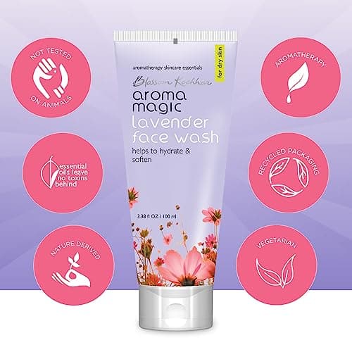 Aroma Magic Lavender Face Wash – Hydrating & Nourishing Cleanser with Rose Oil & Orange Extract for Dry & Sensitive Skin – 100ml 5