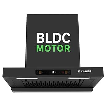 Faber Atom 60cm 1500m³/hr BLDC Autoclean Filterless T-Shape Chimney|Built In Oil Collector|Touch & Gesture Control|8Yr Motor,2Yr Comprehensive Warranty by Faber | Hood ATOM BLDC TC FL HC SC BK IN 60