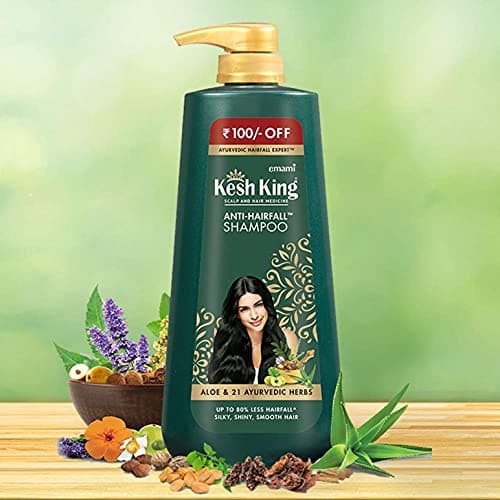 Kesh King Ayurvedic Anti Hairfall Shampoo| Reduces hairfall | 21 Natural Ingredients |No Paraben & No Silicon | With the goodness of Aloe Vera, Bhringraja and Amla for Silky, Shiney - 600 ml 2