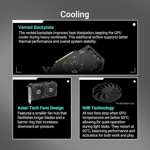 ASUS Dual Radeon RX 9060 XT 8GB GDDR6 Graphics Card, PCIe 5.0, HDMI 2.1b, DisplayPort 2.1a, 2.5-Slot Design, Axial-tech Fan Design, 0dB Technology 3