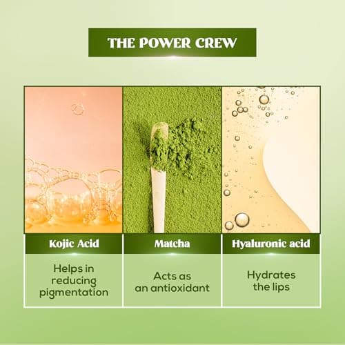 RENEE Matcha Lip Balm For Dry, Chapped Lips With SPF 50 | Nourishes, Repairs & Protects Lips | Reduces Pigmentation, Glossy Finish | Matcha Oil, Kojic Acid & Hyaluronic acid | 10 g 3