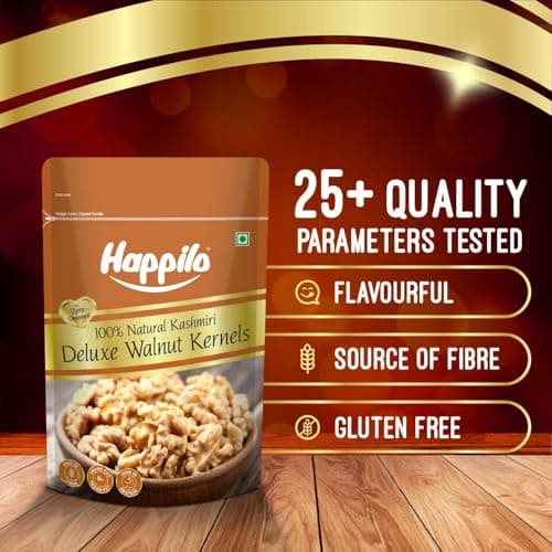Happilo Premium Deluxe Walnut Kernels 200g (Pack of 1) | Walnuts without Shell | Akhrot Giri | Dry Fruits, Healthy Snacks | Natural Walnut Kernels | Rich in Protein, Iron & Source of Omega-3 5