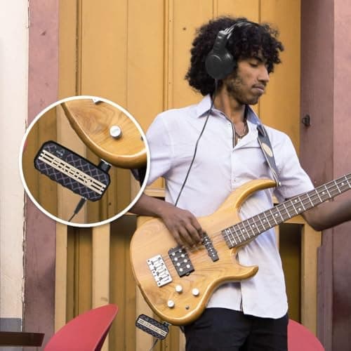 TechnoBuyers JOYO Bass Guitar Headphone Amp Bassist Pocket Mini Practice Amplifier with Aux in 4