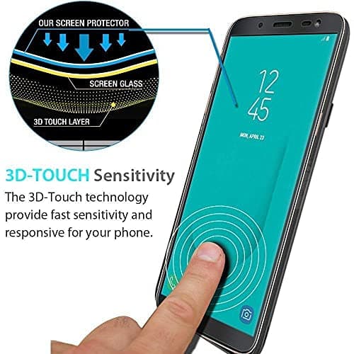 JGD PRODUCTS (Black 11D Tempered Glass for Samsung Galaxy J6 (2018) -Edge to Edge Full Screen Coverage 4