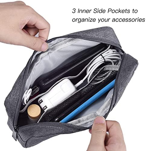 Dynotrek Grade 11.6 Laptop Tablet Sleeve/Case/Cover/Bag with Charger Pouch Compatible for Most Surface Pro 9 8 7/Laptop Go 2 3, MacBook Air 11/12, 11-12 Inch HP Asus Samsung Chromebook -Denim Grey 5