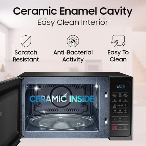 Samsung 28L, Convection Microwave Oven with Curd Making(MC28A5013AK/TL, Black, Ceramic Enamel Cavity with 10 Year Warranty) 3