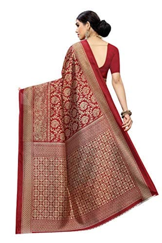 Yashika venkatagiri art silk with blouse piece Saree (SDPL-METRO_ Turquoise_ Free Size) 4