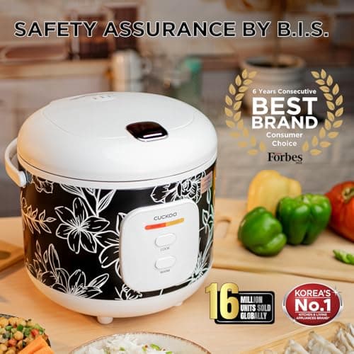 CUCKOO Electric Rice Cooker | 1.8 Ltr 10 Cups 1.2 Kg Raw Rice Capacity Serves 2-10 People | 700 Watt | 5 Ltr Nonstick Pot | 8 Hour Keep Warm Function | Trusted Korean Brand | 1 Year Warranty |CR-1005 4