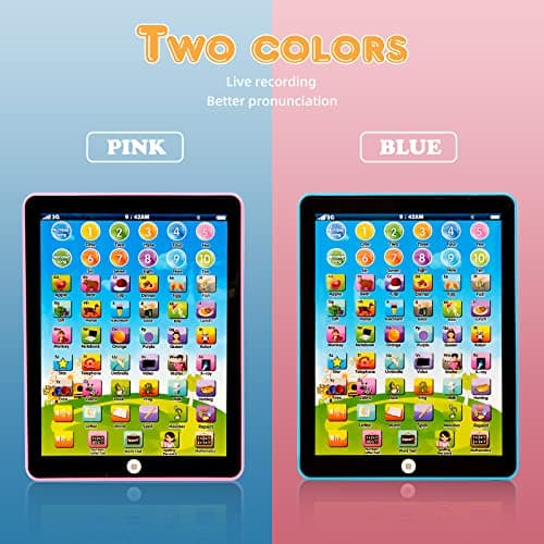 Kids Tablet -Learning Pad,with 6 Games to Learn Music/Words/Learning Letters / Alphabet,Education Tablet for Kids for Boys & Girls 3 Years Up (Pink) 2