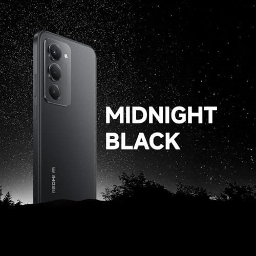 Redmi 15 5G Midnight Black 8GB + 256GB | Segment's Largest 7000mAhA Battery | Segment's Largest Display 17.53cm(6.9) Up to 144Hz | Snapdragon 6s Gen 3 | 18W Reverse Charging | 50MP AI Dual Camera 4