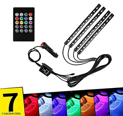 AutoBizarre 12 LED Multicolor Music Controlled Sound Activated for Car Interior Atmosphere Light (Works with All Cars) 3