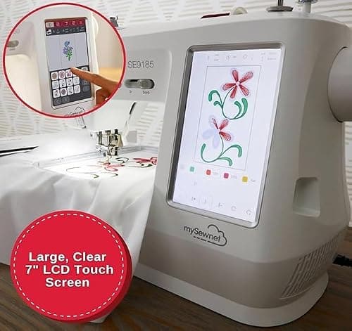 SINGER SE9185 Computerized Embroidery Sewing Machine with Wi-Fi Enabled, 7-inch touch Screen (250 Built-in Stitches and 150 Embroidery Designs) 5