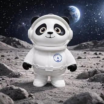 One94Store Space Panda Star Projector Lamp with Bluetooth Speaker | Galaxy Night Light for Bedroom | Laser + LED Dual Light | Touch Control | USB Powered | Kids Night Lamp for Home Décor & Gifting
