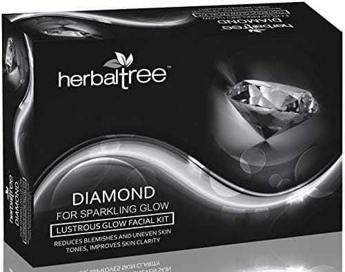 Herbal Tree Diamond Facial Kit for Sparkling, Lustrous Glow, Improve Skin Clarity with Diamond Dust for Reduce Blemishes & Instant Brightness | Suitable for Women & Men (525 gm + 5 ml)