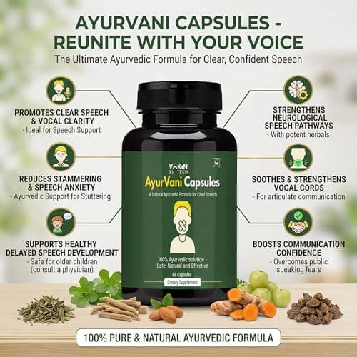 Vokin Biotech AyurVani Capsules | Ayurvedic Herbal Supplement with Brahmi, Shankhpushpi, Bhringraj & Shatavari | Botanical Formula for Cognitive Support & Overall Wellness | 60 Veg Capsules 2