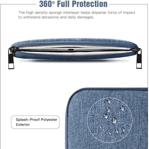 Tabelito Tablet Sleeve Bag Water-Resistant Case Cover Fits Upto 11.6 inch Tablets for Samsung/Lenovo/Galaxy Tab A9 Plus/S8/S9/Realme Pad/Honor Pad X9/Xiaomi Mi pad 6/Redmi Pad/Oneplus Pad(Blue) 3