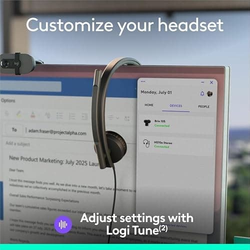 Logitech USB-C Headset Stereo H570e Microsoft Teams Certified with Noise-Cancelling Microphone 5