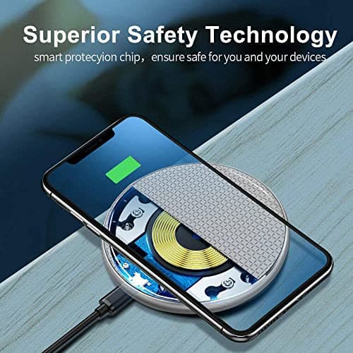 UNIGEN UNIPAD 100 10W Wireless Charger Fast Charging Pad Compatible with i Phone 17/16/15/15 Plus/15 Pro/15 Pro Max, iPhone 14/14 Plus/14 Pro/Max, iPhone 13/12/11 Series-White 4