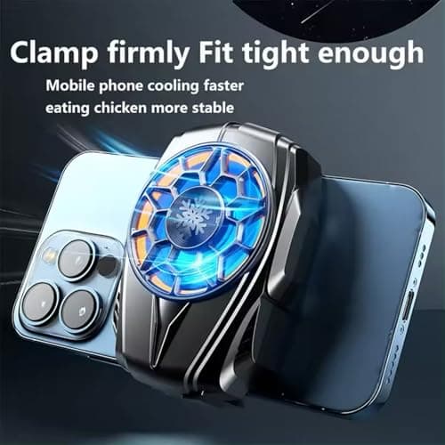 BESTOR Gaming Phone Cooler, Built-in Battery with 3 fan Modes, Wireless Charging and RGB Lights for iPhone, Smartphones from - Advanced Cooling & Charging, with Long Battery Life 4