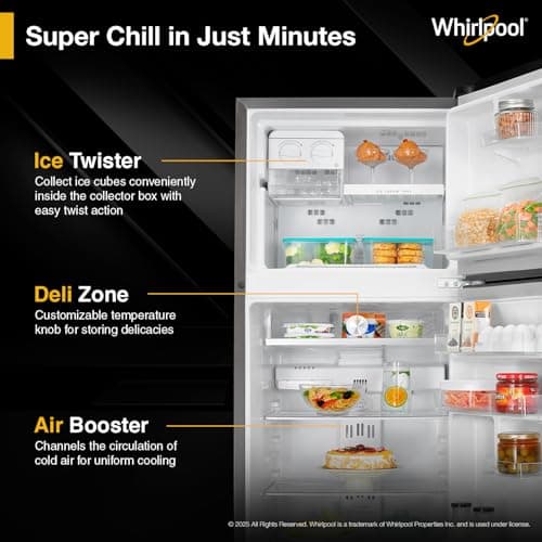 Whirlpool 235 L Frost Free Triple-Door Refrigerator (FP 253D PROTTON ROY RADIANT STEEL(Z) Double Door Refrigerator space) 4