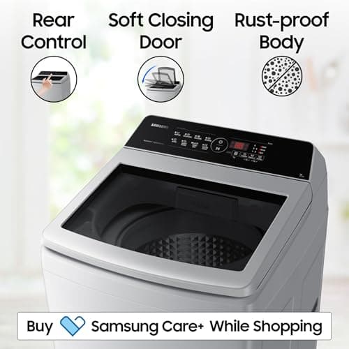 Samsung 7 kg, 5 Star, Eco Bubble Technology, Digital Inverter Motor, Soft Closing Door, Fully-Automatic Top Load Washing Machine (WA70BG4441YYTL, Lavender Gray) 6