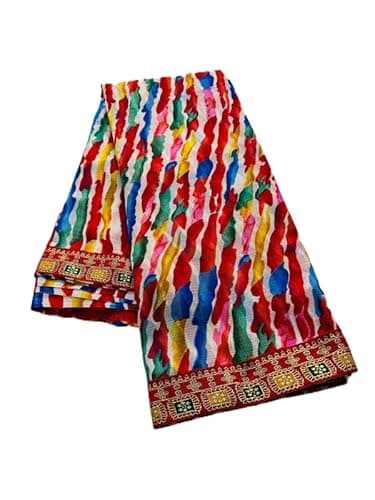 Festive Ethnic Saree Lightweight Comfortable Party Occasion Decorative Pattern Smooth Finish Multi