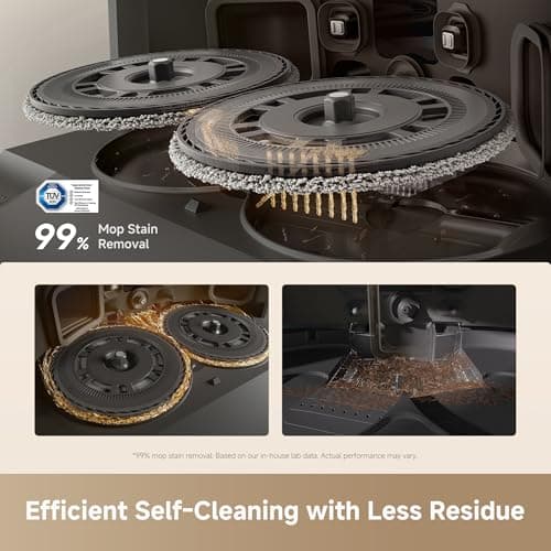 DREAME L50 Ultra CE Robot Vacuum and Mop, 25000Pa Strong Suction, Auto-Empty, 80°C Hot Water Mop Self-Cleaning, Self-Drying, Auto Refill, Edge Cleaning, Ideal for Pet Hair & Carpets 5