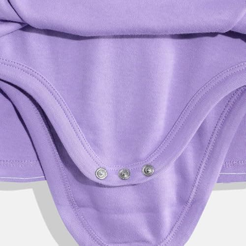 Mothercare Girls Cuddle Bunny Printed Full Sleeve Romper | Soft Cotton Baby Jumpsuit for Infants & Toddlers, Purple 5