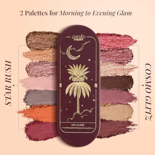 Lovechild Masaba Hyper-Blend Eyeshadow Palette,7-In-1 Matte & Shimmer Colors(Cosmo Glitz),Intense Pigment,Blendable,Infused With Vitamin E & Jojoba Oil,Travel Friendly Eye Makeup,11 G,Multicolour 3