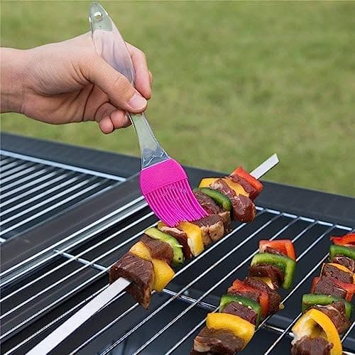 Barbecue Grills - Foldable Charcoal Barbeque Grill With 10 Skewers, 2 Spatula & 1 Air Blower | Outdoor bbq grill tools for Camping Hiking Picnics Traveling - Stellar Black 3