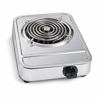 DRUMSTONE ( 2026 Brings 5 Years Warranty ) 2000W Electric Stove Hot Plate | Iron Body Single Burner Cooktop | Fast Heating Coil | LPG Gas Alternative | Portable Electric Chulha