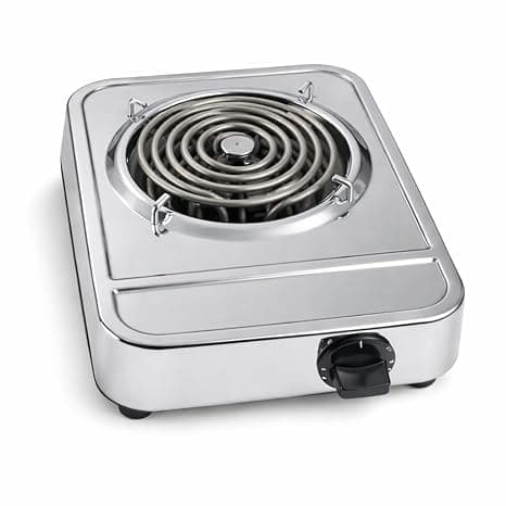 DRUMSTONE ( 2026 Brings 5 Years Warranty ) 2000W Electric Stove Hot Plate | Iron Body Single Burner Cooktop | Fast Heating Coil | LPG Gas Alternative | Portable Electric Chulha