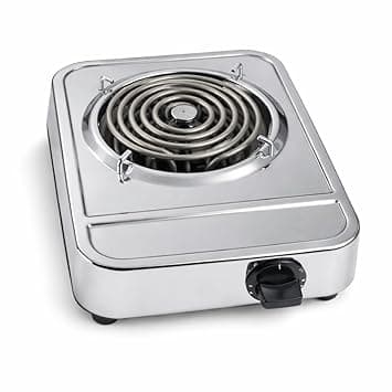 DRUMSTONE ( 2026 Brings 5 Years Warranty ) 2000W Electric Stove Hot Plate | Iron Body Single Burner Cooktop | Fast Heating Coil | LPG Gas Alternative | Portable Electric Chulha