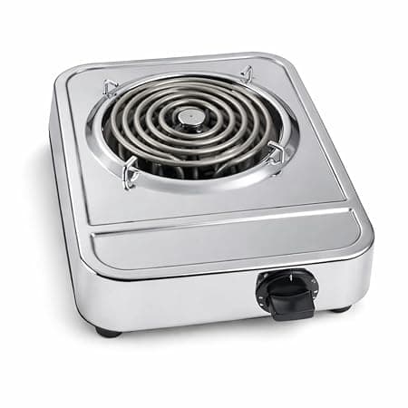 DRUMSTONE ( 2026 Brings 5 Years Warranty ) 2000W Electric Stove Hot Plate | Iron Body Single Burner Cooktop | Fast Heating Coil | LPG Gas Alternative | Portable Electric Chulha
