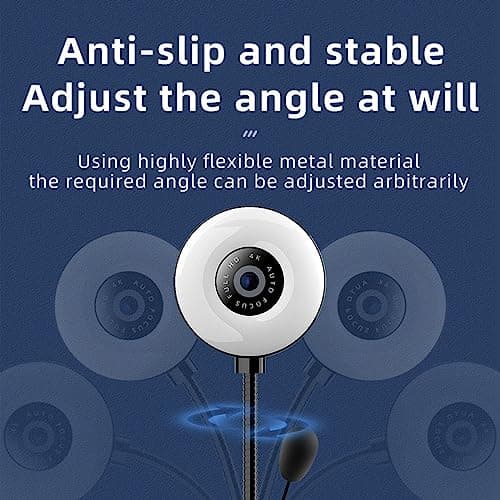 ZOOMELLA Webcam 4K 2.0 Noise Reduction Adjustment for Webcast Facetime Live Broadcast|Computers/Tablets & Networking |Webcams 5