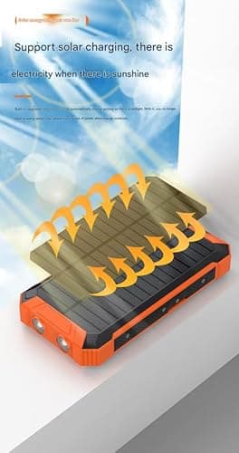 Yashidun® Outdoor Solar Power Bank with 4-Wire Output Wireless Charging Waterproof Shockproof Dustproof 3