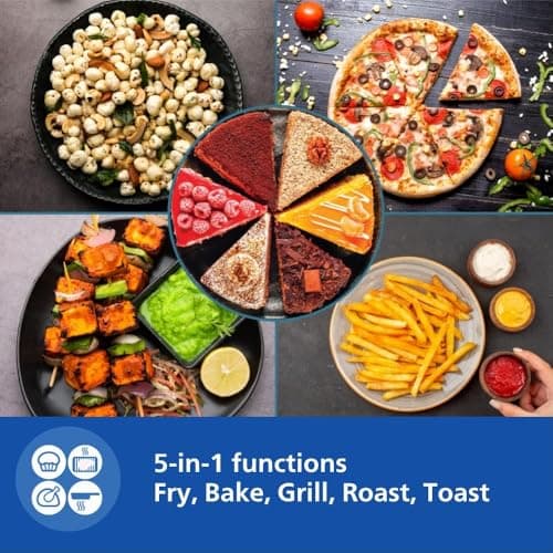 PHILIPS Air Fryer HD9200/90, uses up to 90% less fat, 1400W, 4.1 Liter, with Rapid Air Technology (Black), Large 5